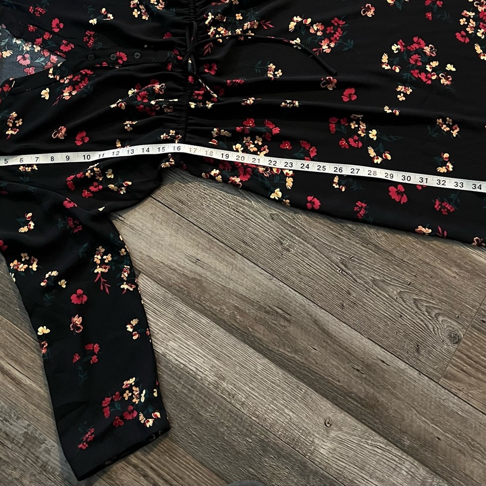 NWT 41 Hawthorn Black and Pink Long Sleeve Sundress - Picture 7 of 9